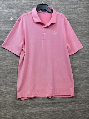 Stitch Golf Polo Shirt Mens XL Pink Solid Performance Golf Stretch Knit